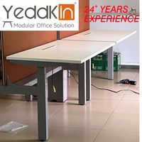 Bureau assis-debout ergonomique, cadre en acier réglable en hauteur électriquement, pour la maison et le bureau