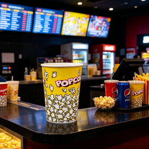 Contenedor de Palomitas de Maíz Desechable, Vaso de Papel con Diseño de Dibujos Animados, para Cine, Restaurante, 46OZ, 64OZ, 85OZ - Product Image 2