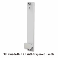 ZSTC C-BOX. Kit d'unité enfichable avec poignée de type trapèze d'extraction, blindé, textile, gris, 6U, 10HP 20848-497