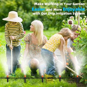 Système d'irrigation goutte à goutte 75 pieds, kit de pulvérisation orange à connexion rapide, arrosage automatique pour jardins et pots de fleurs - Product Image 3