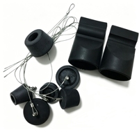 Bouchon de vidange pour conteneur frigorifique avec cordon en fil d'acier, bouchon de vidange en caoutchouc pour pièces de conteneur frigorifique