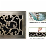 Grilles de sol décoratives en acier, réglables, avec levier de commande d'air, design Savannah, pour la maison