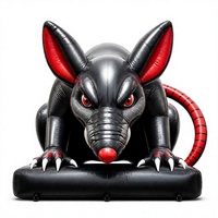 Décoration d'Halloween Gonflable Professionnelle ODM : Grand Rat Noir Géant Effrayant pour Événements Extérieurs, Fêtes et Publicité