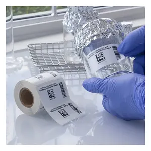 Custom Laboratory Autoclavable High Temperature Resistant Medical Sticker Hospital Glass Reagent Media Storage Bottle Label