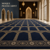 Tapis de prière ignifuge pour mosquée, laine de 15 mm pour projet de construction de mosquée musulmane