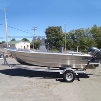 Console centrale en aluminium pour bateau de pêche, 17 pieds,