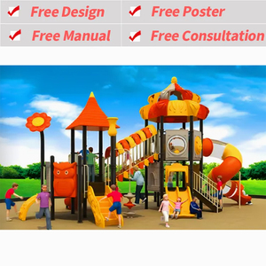Ensemble de toboggan de terrain de jeu extérieur pour enfants, couleurs vives commerciales en plastique PE durables pour le plaisir de la garderie - Product Image 3