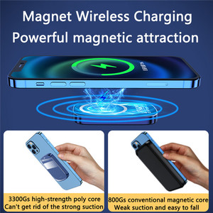 Meilleures offres Classement 2025 Chargeur magnétique à charge rapide haute capacité <span class=keywords><strong>Mini</strong></span> 15W Banque d'alimentation magnétique sans fil pour Iphone 16 17 <span class=keywords><strong>Pro</strong></span> Max - Product Image 3