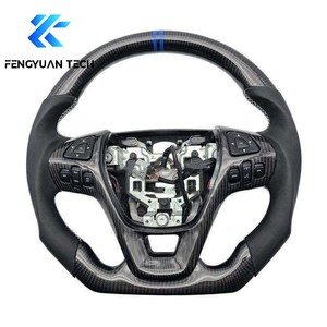 Volant sport chauffant personnalisé en cuir et alcantara avec fibre de carbone forgée pour <span class=keywords><strong>Ford</strong></span> Explorer ST 2022 2017 2021 2022 2015 2020 - Product Image 2