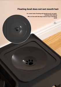 Cuenco de agua y comida para mascotas de acero inoxidable de estilo moderno ajustable, cuenco y mesa plegable para gatos y perros - Product Image 4