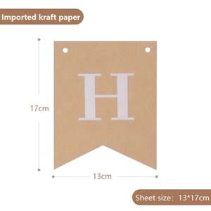 Kraft <b>Paper</b> HAPPY BIRTHDAY Banner <b>Party</b> <b>Decoration</b> Bunting Letter Garland for Boy Girl Pastel Banner - Product Image 4