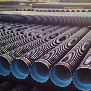 Tubería corrugada de <span class=keywords><strong>doble</strong></span> <span class=keywords><strong>pared</strong></span> de HDPE de China SN4 SN8 800MM 1000mm 1200mm Tubería de drenaje de construcción de alta presión duradera - Product Image 6