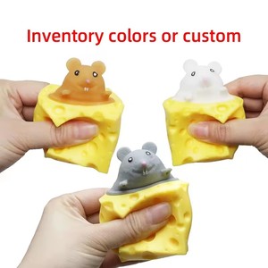 Jincan Sáng Tạo Giải nén dễ thương pho mát chuột cốc Pinch âm nhạc bóp Vent sóc cốc giảm căng thẳng Đồ chơi - Product Image 6