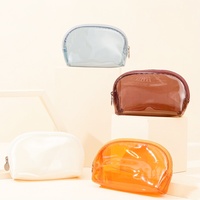 Pochette de maquillage en PVC couleur bonbon, mini organisateur de tuiles de mahjong pour voyage, sac JELLY, pochette de maquillage imperméable en forme de coussin