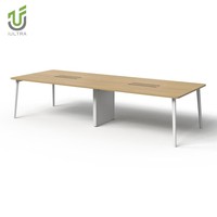 Table de conférence modulaire extensible IULTRA moderne pour 10 personnes, respectueuse de l'environnement, avec chaises, pour hôtel, école et bureau à domicile
