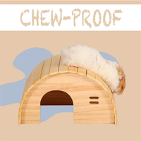 Abri en bois massif naturel pour petits animaux, écologique, pour salon, cachette pour hamster, vente en gros