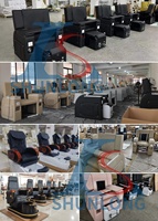Chaise de pédicure pour salon de beauté, bain de pieds à jets d'eau et système de drainage rapide, mobilier confortable pour salon de manucure