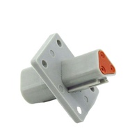 Connecteur automobile gris à 3 broches mâle avec bride DT, conception étanche, modèle DT04-3P-L012