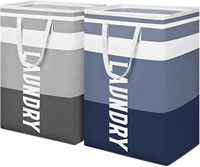 Panier à linge pliable en tissu de coton tendance, grande capacité 50x30x50cm avec poignées, idéal pour la maison - Vente chaude