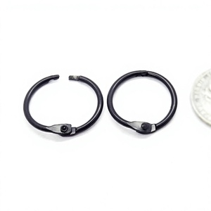 YIWANG Black 0.75 Inch Metal File Box <b>Ring</b> Binder Loose Leaf Book <b>Rings</b> for <b>Curtain</b> - Product Image 1