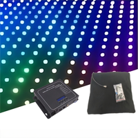 Rideau de fond LED RGB HL-MB05 Rideau étoilé pour éclairage de scène de mariage et d'église Émission bleue et blanc chaud