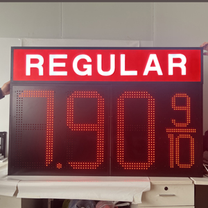 Tại một thấp price12 inch 888.8 màu xanh lá cây không thấm nước điều khiển từ xa kỹ thuật số gas giá đăng số <span class=keywords><strong>LED</strong></span> Bảng hiển thị cho bán - Product Image 3