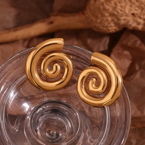 Factory <strong>Supply</strong> Hot Sale Hollow Spiral Conch Earrings <strong>Cheap</strong> Stainless Steel <strong>Jewelry</strong> Discount Stainless Steel <strong>Jewelry</strong> - Product Image 6