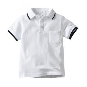 Camiseta <span class=keywords><strong>Polo</strong></span> de Manga Corta para Niños, Estilo Escolar, Color Blanco Marino, Verano <span class=keywords><strong>2022</strong></span>, Algodón Cómodo - Product Image 1