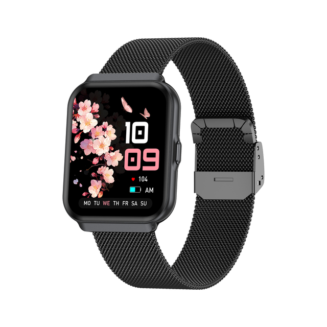 L06 1.85 Inch Rectangle Full Touch AMOLED AOD 1ATM Waterproof Womens Smartwatch 5.2BLE 230MA Multi Sport Menstrual Reminder
