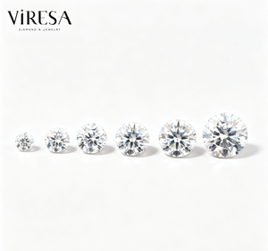 Viresa 3mm-14mm 0.1ct-10ct D VVS Moissanite 100% supera il test del tester per diamanti, taglio brillante rotondo, cuore e freccia, pietre sciolte di moissanite - Product Image 1