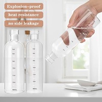 Botella de Agua Cilíndrica de Vidrio Borosilicato al por Mayor, Reutilizable de 10oz-16oz para Té, Café, Zumo, Vino, Tequila, Libre de BPA, Grado Alimenticio