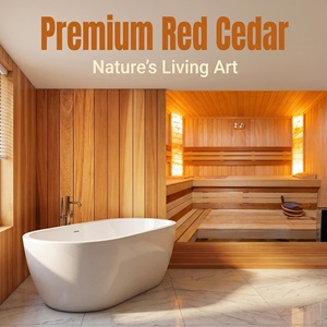 Planches murales <span class=keywords><strong>en</strong></span> cèdre rouge naturel personnalisables, revêtement mural texturé aromatique pour la décoration intérieure et extérieure des maisons, spas et hôtels - Product Image 6