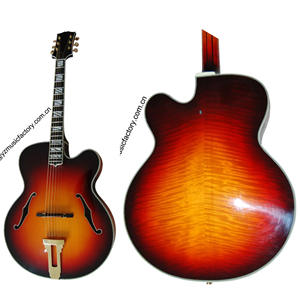 Yunzhi marca 18 polegadas totalmente artesanal, corpo oco arco jazz violão - Product Image 1