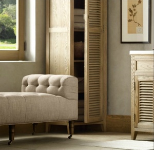 Panca con Ruote Stile RH, Panca Imbottita Vintage Francese per Fondo Letto, Panca Moderna in Stile Rustico per <span class=keywords><strong>Camera</strong></span> <span class=keywords><strong>da</strong></span> Letto - Product Image 4