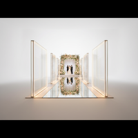 Décoration d'allée de cérémonie de mariage : Panneau de sol en acrylique miroir argenté réfléchissant pour scène de mariage
