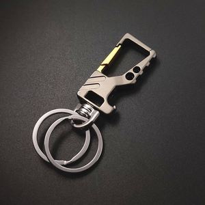 Porte-clés de voiture multifonctionnel avec ouvre-bouteille, pendentif unisexe, cadeau pour couple, porte-clés en alliage de zinc pour ceinture - Product Image 1