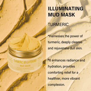 بيرفكتكير لتنظيف المسام العميقة والترطيب الكركم العضوي قناع الطين للوجه قناع الطين فيتامين ج غشاء الطين للنساء - Product Image 4