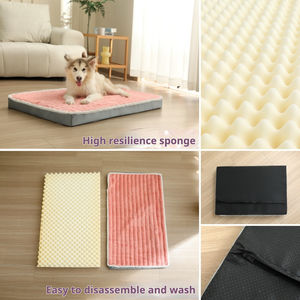 All-Season Solid Recta ngle Hunde bett Wasch barer Memory Foam Pet Schlaf matte Feuchtigkeit beständige Katzen bett höhle für große Haustiere Winter - Product Image 3