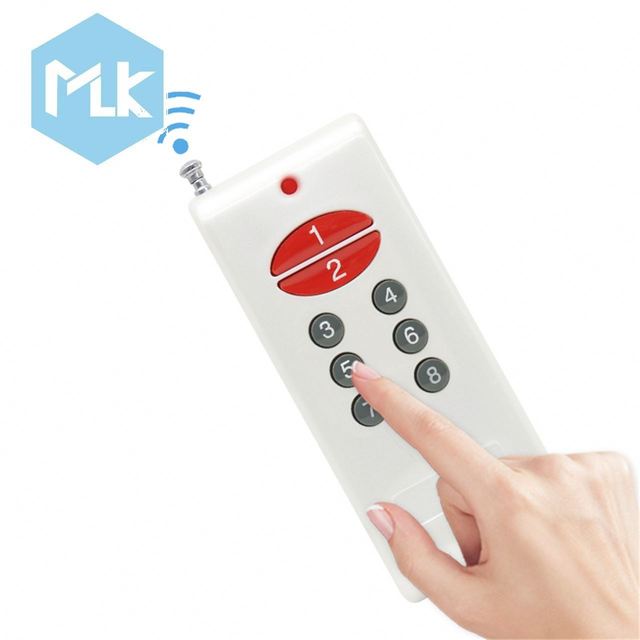 MLK 1000 Meters Long Distance 1 2 6 8 Buttons RF Wireless Remote Control Switch 433mhz 315mhz Learning Code Fixed Code