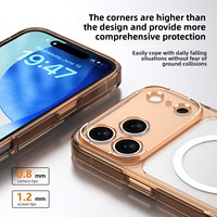 2025 nouveau Stock étui de téléphone portable Transparent magnétique antichoc couverture de téléphone portable pour iPhone 17 étui