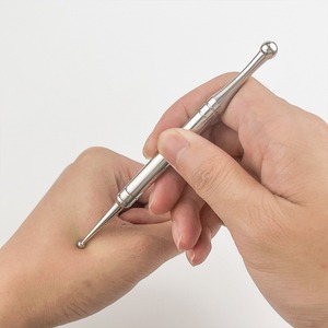Pluma de Acupuntura de Acero Inoxidable con Doble Cabeza para Masaje Corporal, Herramienta Manual de Masaje de Tejido Profundo para Reflexología Facial - Product Image 1