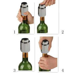 Bouchon de bouchon de <span class=keywords><strong>vin</strong></span> en acier inoxydable avec logo <span class=keywords><strong>personnalisé</strong></span> bouchon de bouteille de <span class=keywords><strong>vin</strong></span> rouge en métal de barre de scellant de pompe de conservateur accessoires de verres - Product Image 4
