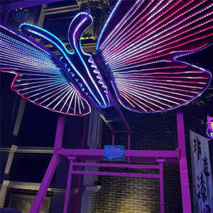 Columpio de mariposa dinámico para exteriores, dispositivo interactivo LED creativo emisor de luz, área escénica, viaje cultural, recorrido nocturno - Product Image 3