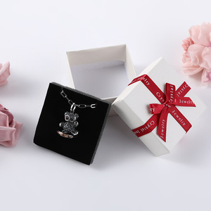 Customized logo Luxury Design Necklace Bracelet <b>Small</b> <b>Gift</b> Surprise Jewelry <b>Box</b> Bow Recyclable Paper Storage Packaging <b>Gift</b> <b>Box</b> - Product Image 2