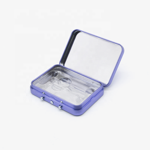 Caja de Metal Personalizada de Alta Calidad para Fabricantes, Caja de Estaño con Tapa Abatible, Caja de Estaño con Dos Botones a Prueba de Niños y Bandeja de Papel - Product Image 6