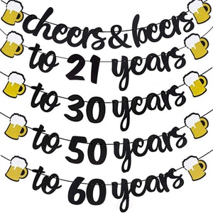 Striscione per 30° Compleanno 'Ciao e Birra per 30 Anni' Decorazioni per Uomini Donne Lui Lei Felice Trenta Anni di Compleanno Anniversario - Product Image 3