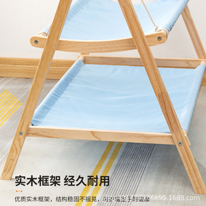 Cama de madera para gatos, hamaca de doble capa para gatos, cama colgante para mascotas, cama mecedora para gatos, cuna para gatos, hamaca de doble capa para mascotas - Product Image 5