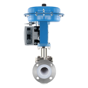 Válvula de Globo Neumática de Diafragma Único Tipo Dividido PN25 SS304 con Brida de Control de PTFE - Product Image 3