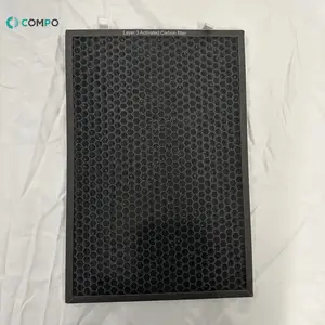 Photocatalyst with activated carbon air purifier filter element composite air purifier filter
