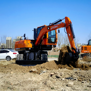 Vente en gros usine Mini-excavatrice sur roues CE EPA Euro 5 9 tonnes avec moteur Kubota et cabine - Product Image 1